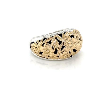 HARMONY RING IN 18K GOLD AND STERLING SILVER