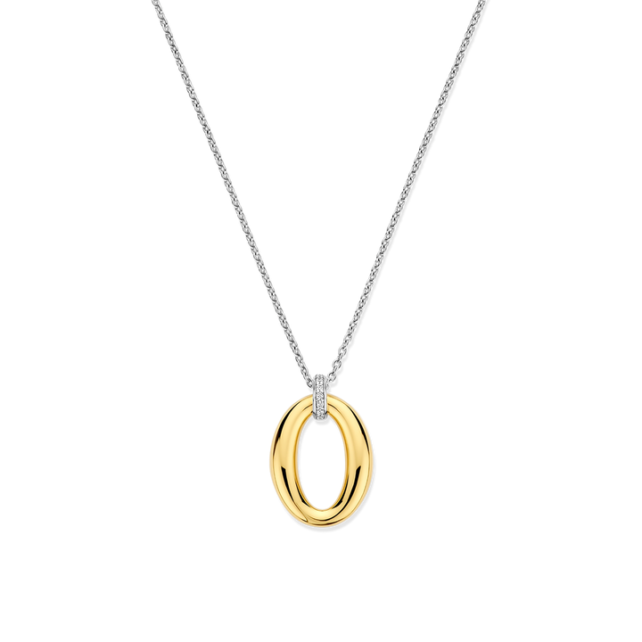 Lady's Necklace Silver Yellow