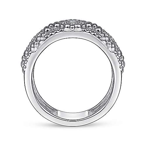 Sterling Silver White Sapphire Bujukan Ring