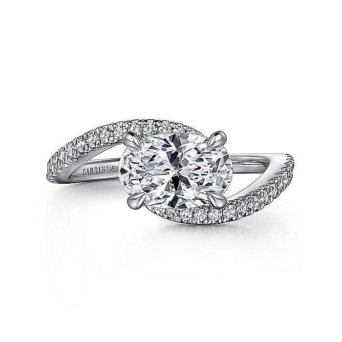 14KW OVAL BYPASS ENGAGEMENT RING