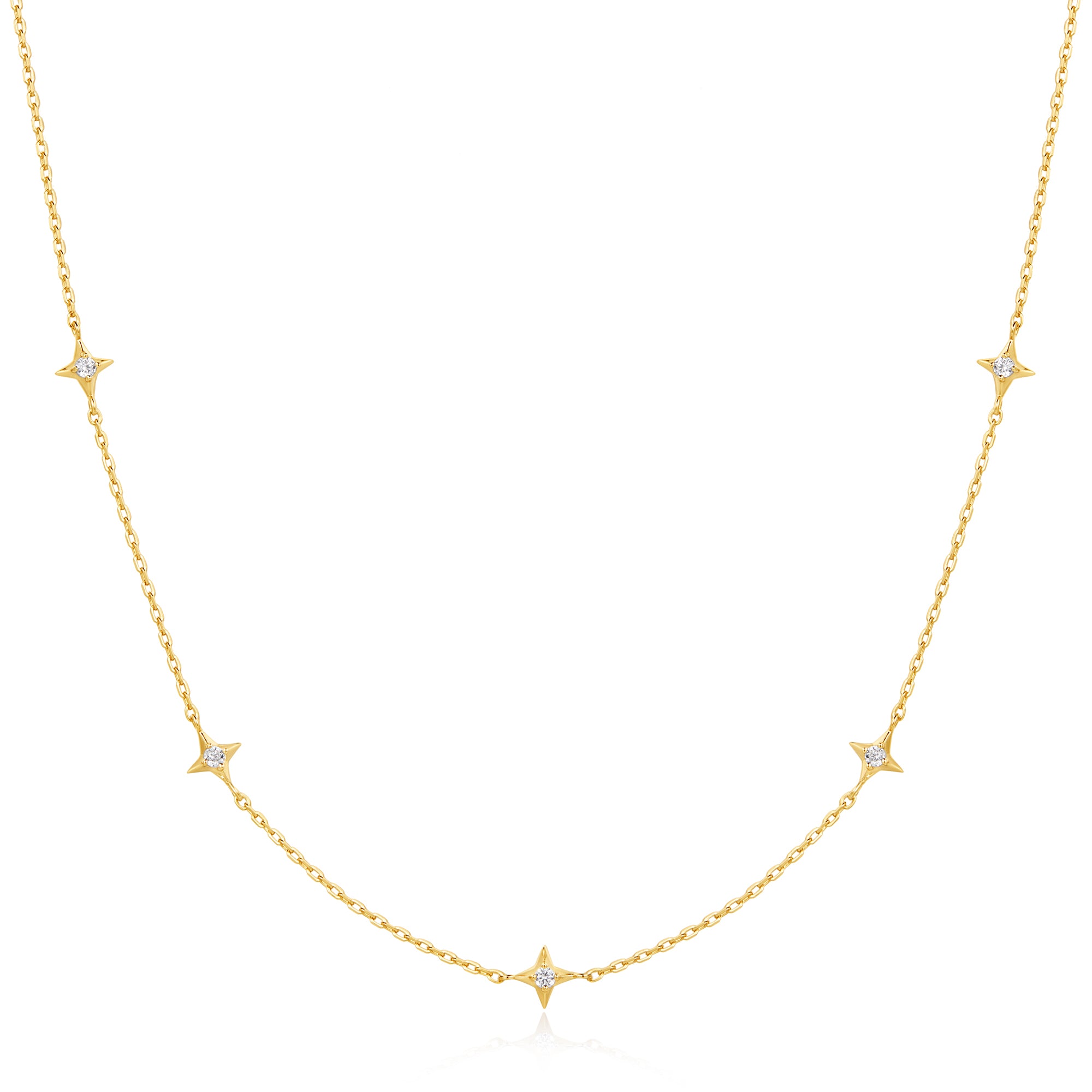 GOLD STARS STATION NECKLACE