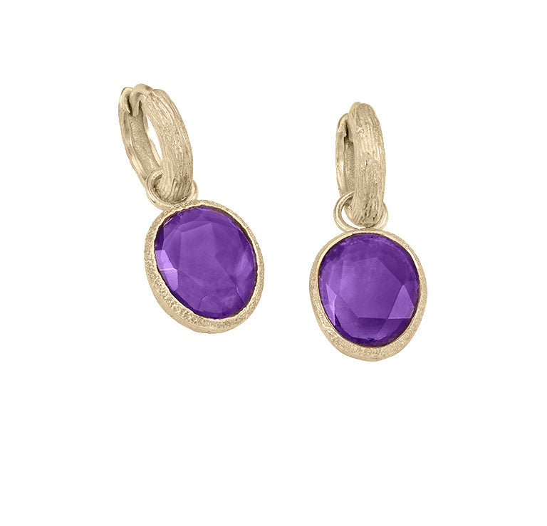 SHADE EARRINGS IN SILVER, 18 KARAT GOLD VERMEIL AMETHYST