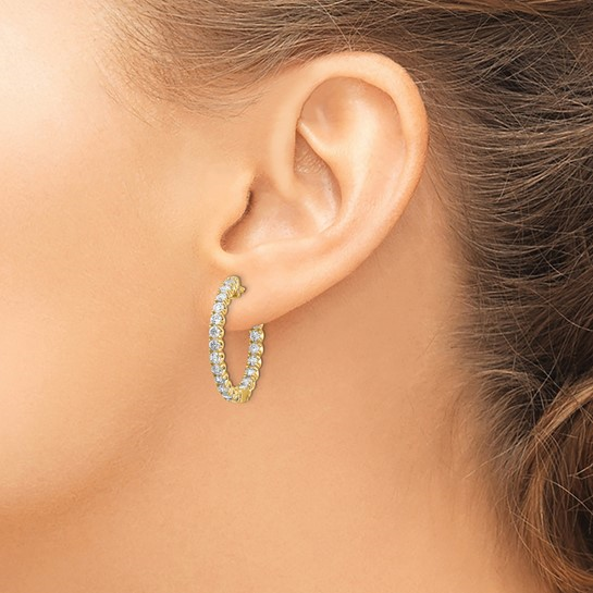 LAB GROWN DIAMOND HOOP EARRINGS