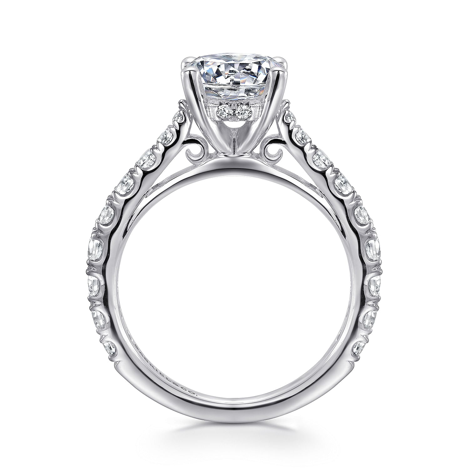 14K WHITE GOLD ROUND DIAMOND ENGAGEMENT RING