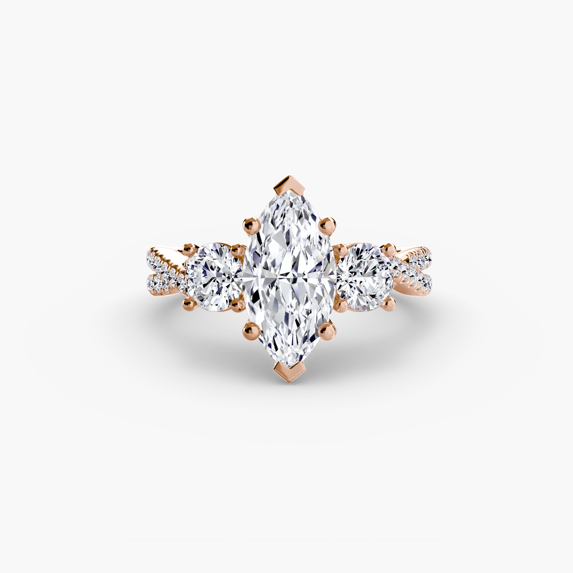 Three-Stone with Pavé Band 2