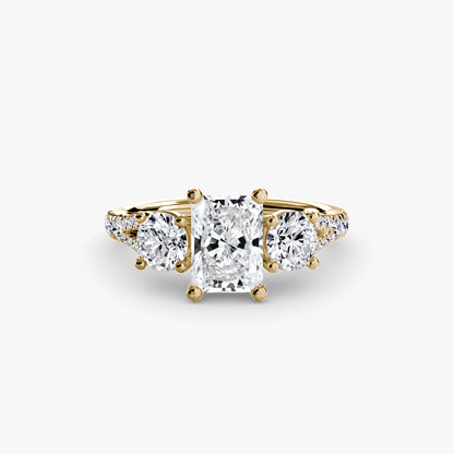 Three-Stone with Pavé Band 3