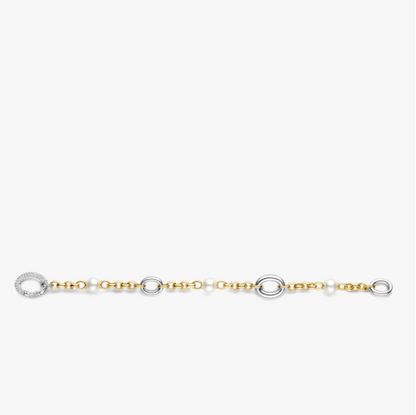 SS/GP CZ LINK BRACELET