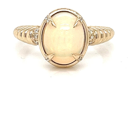 OPAL AND DIAMOND RING