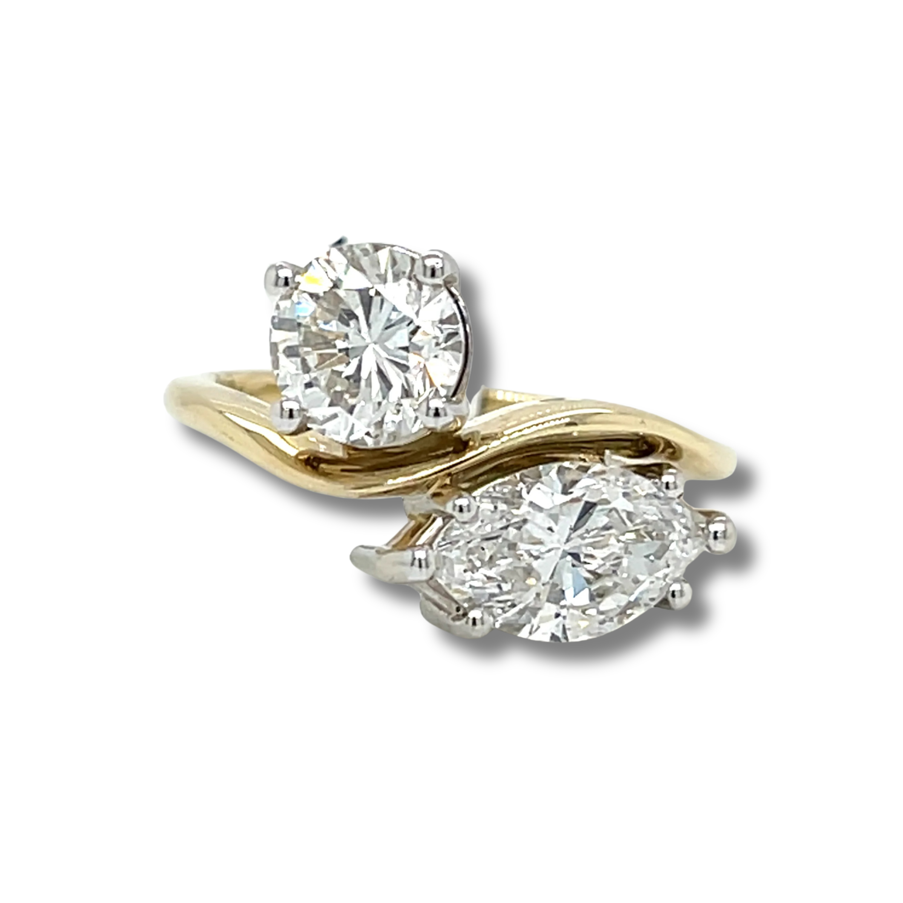 TWO STONE DIAMOND ENGAGEMENT RING