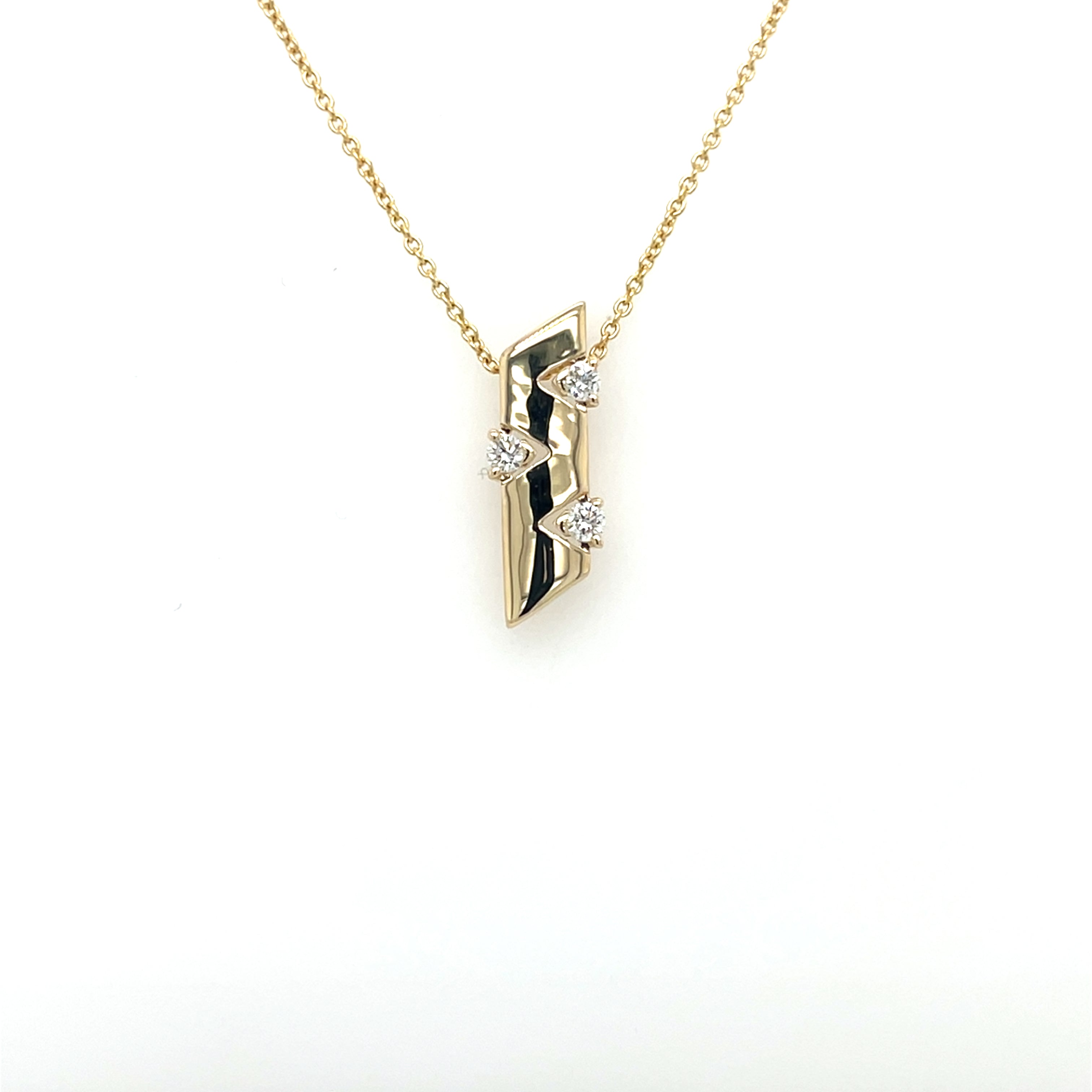 14K YELLOW GOLD DIAMOND NECKLACE