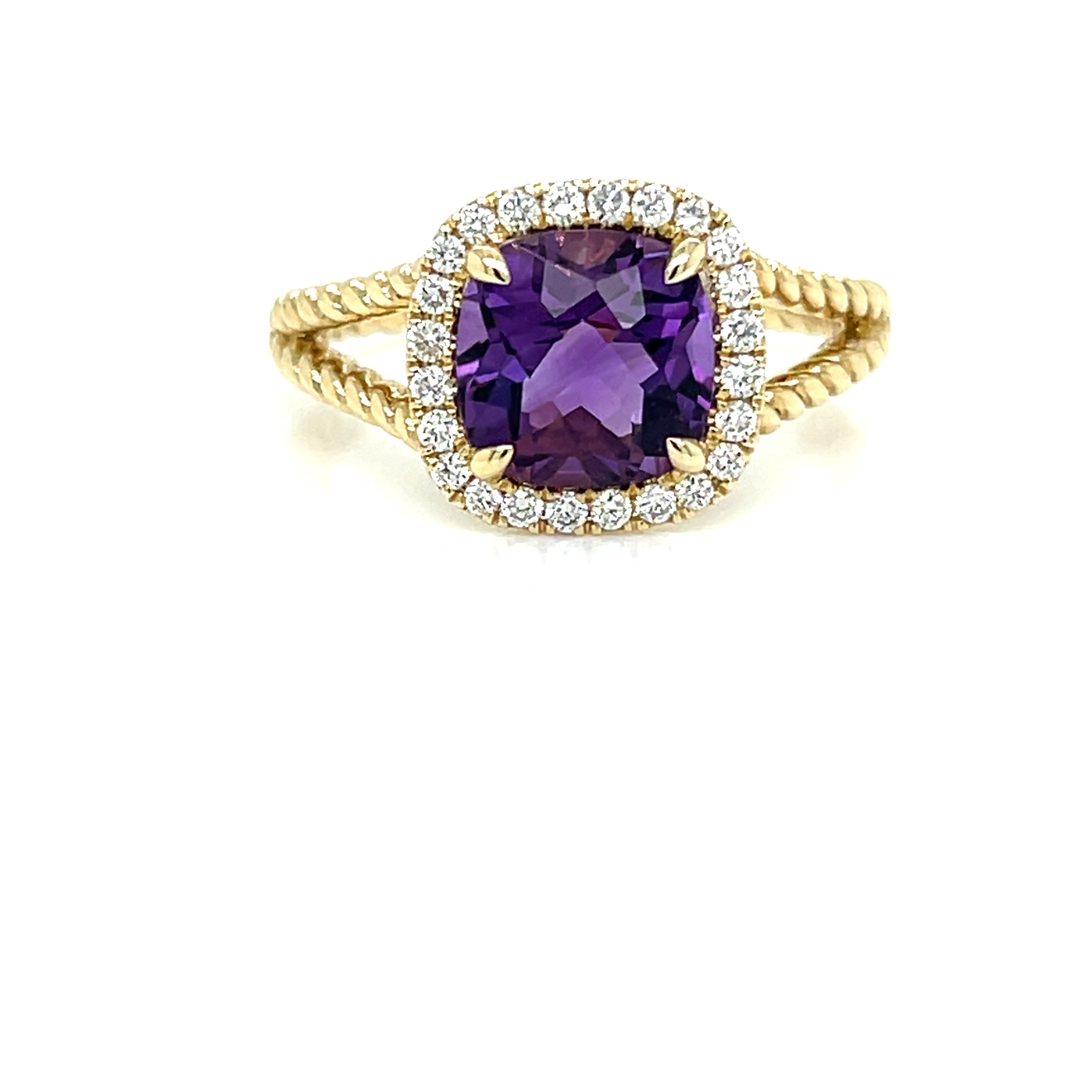 DIAMOND AND AMETHYST RING