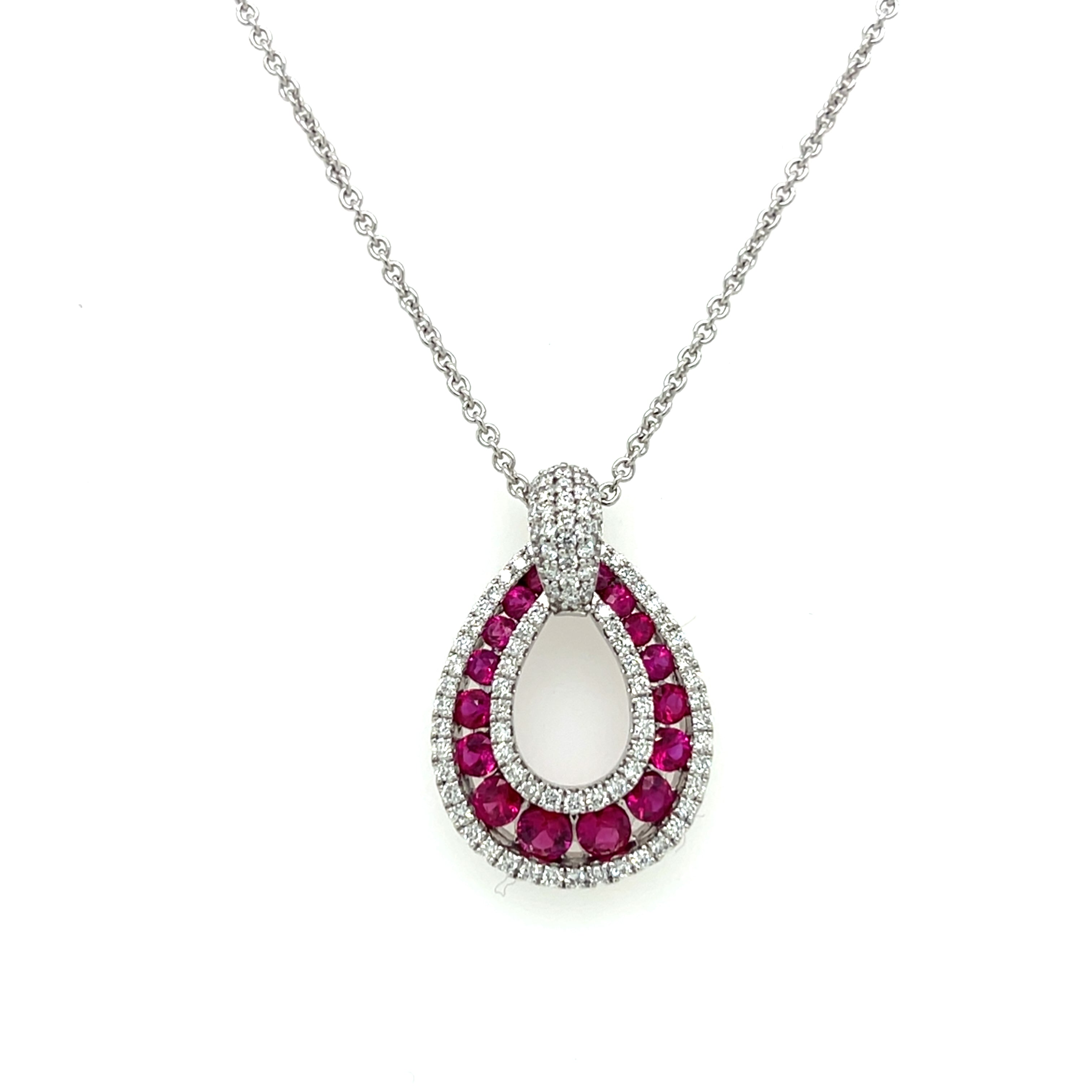 RUBY AND DIAMOND PENDANT