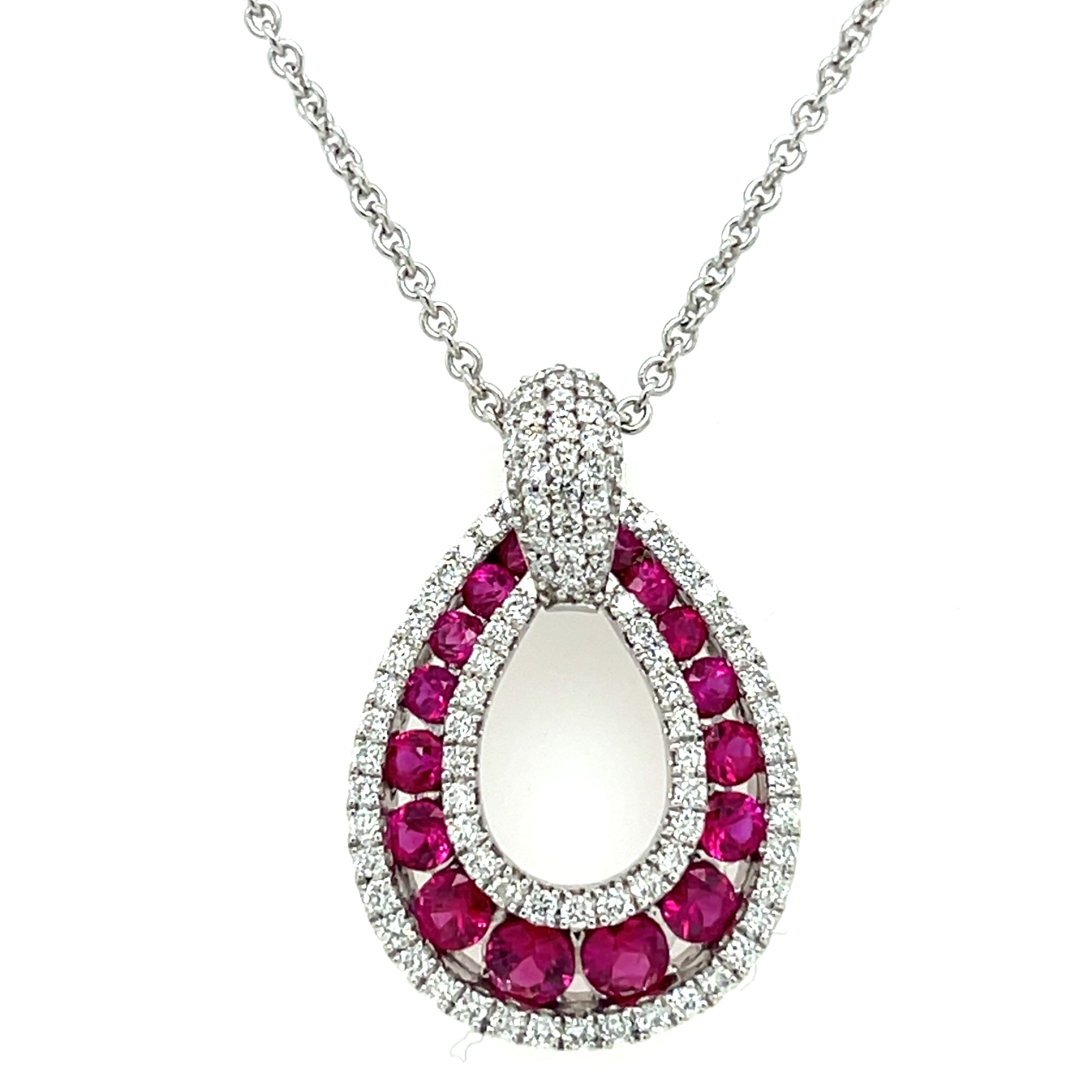 RUBY AND DIAMOND PENDANT