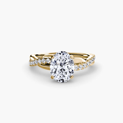 The Emerald Twist Pavé Ring