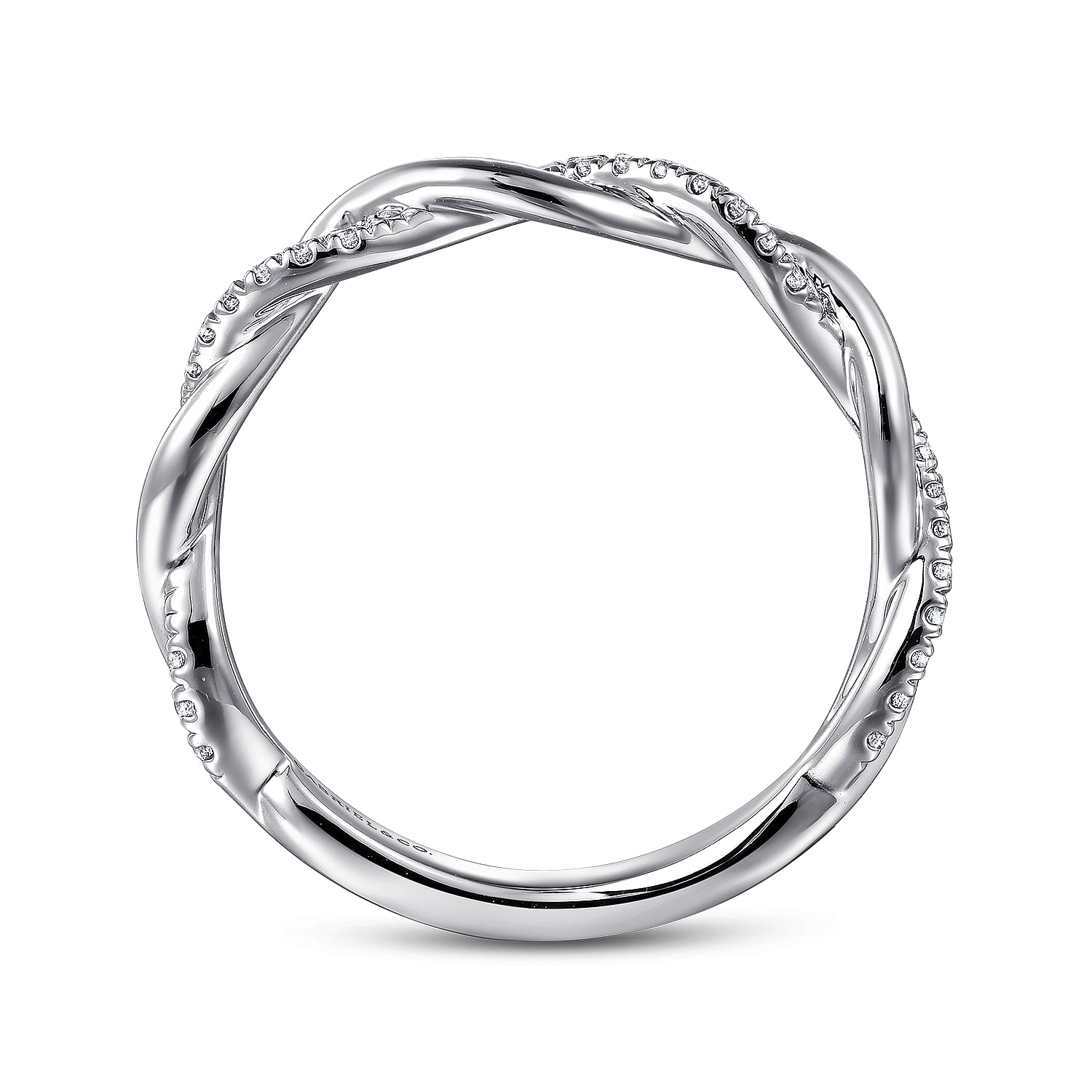 14K WHITE GOLD DIAMOND WEDDING BAND