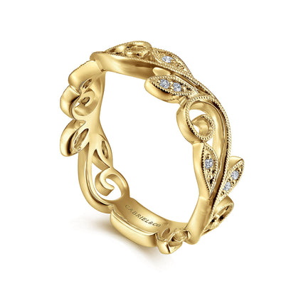 Lady's 14 Karat Yellow Engagem