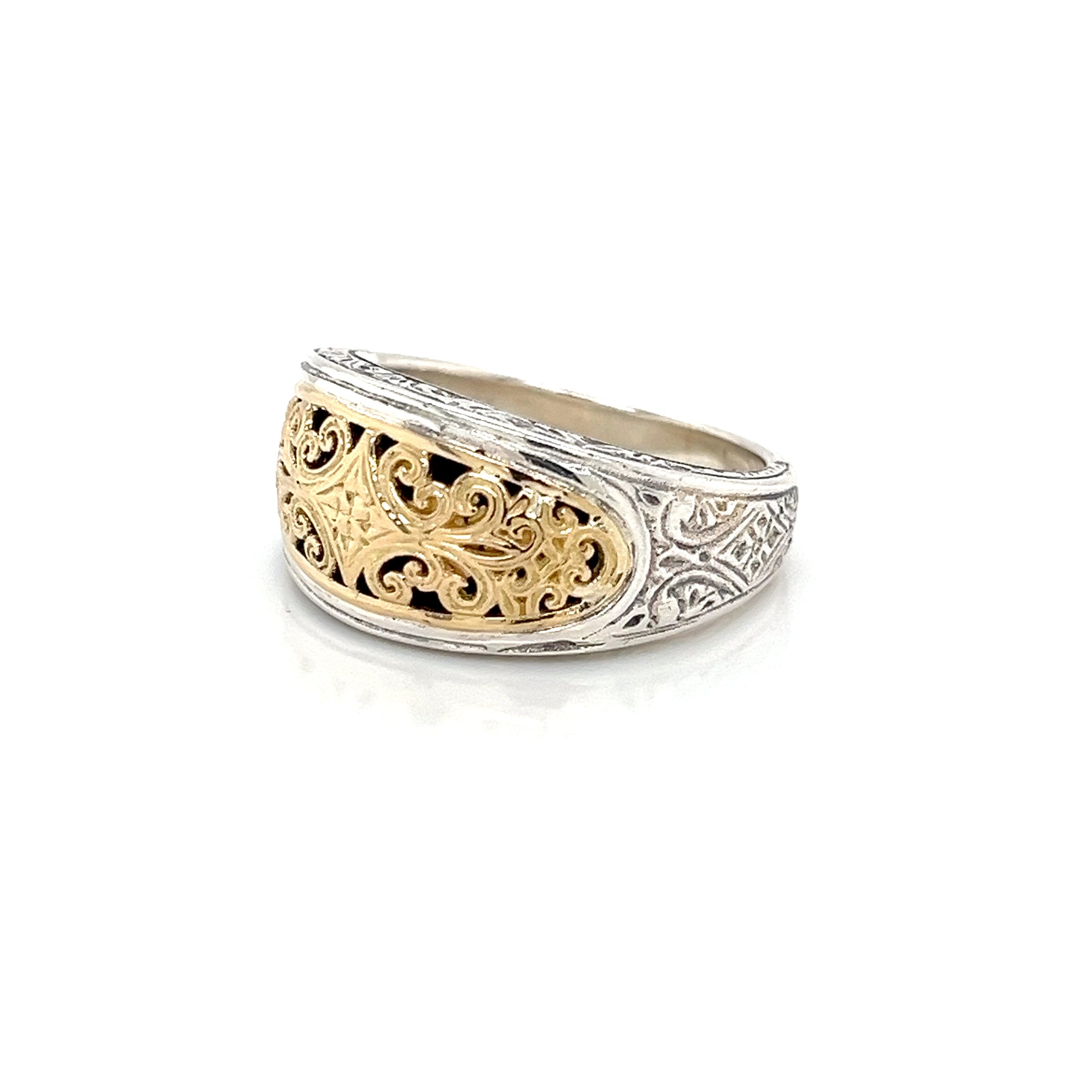 MEDITERRANEAN RING IN 18K GOLD AND SILVER