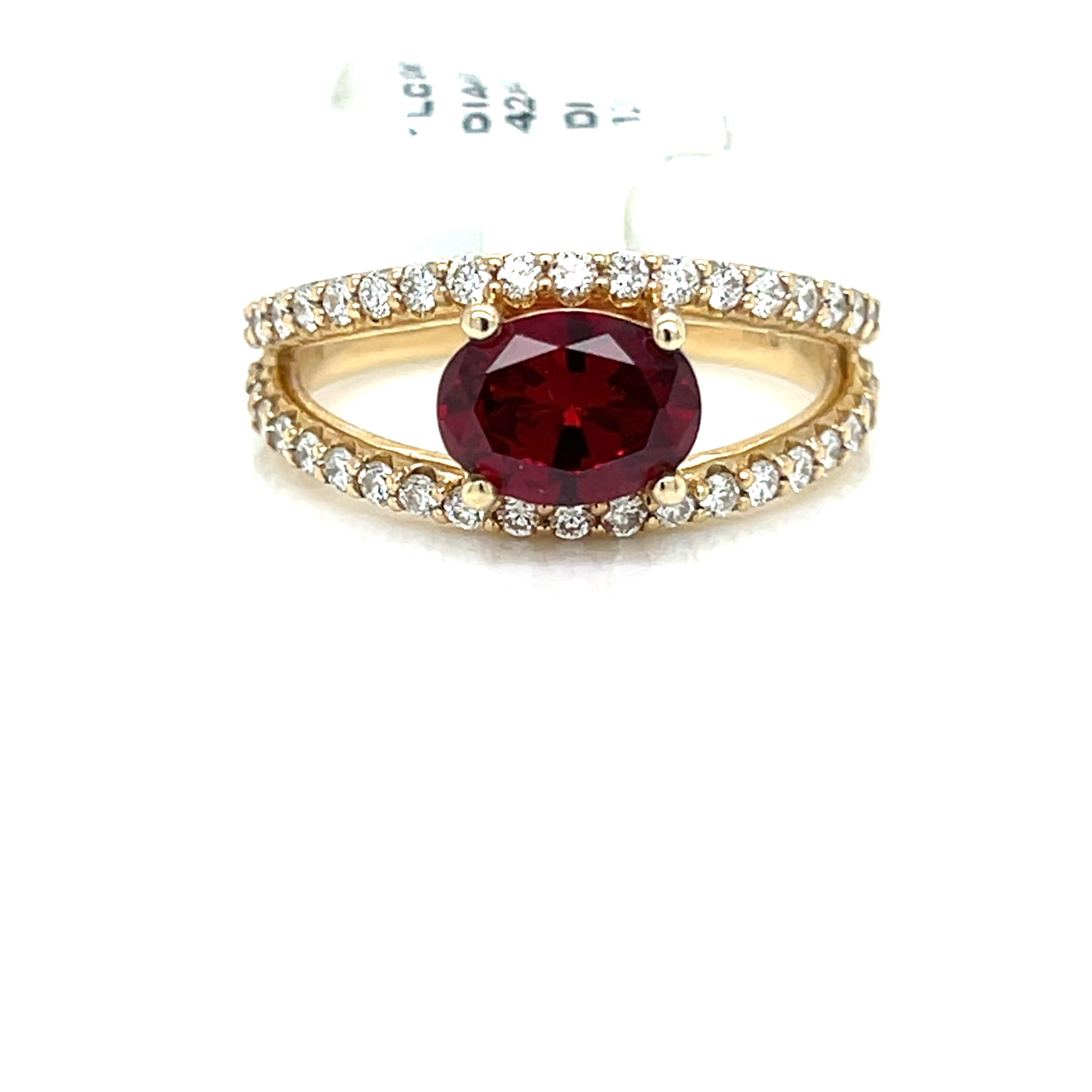 LAB GROWN RUBY AND DIAMOND RING