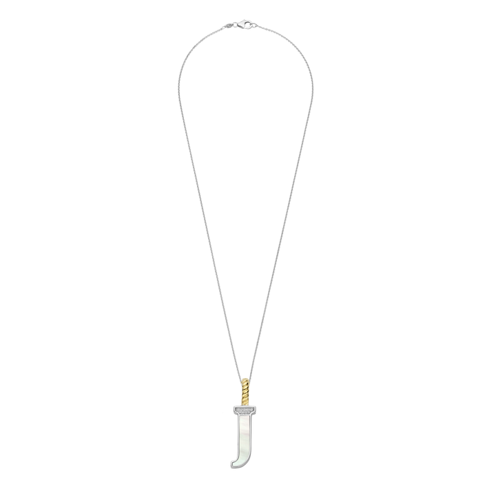 J LETTER STERLING SILVER NECKLACE