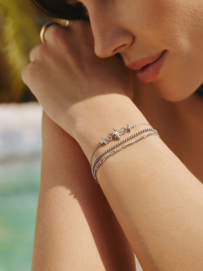 Sterling Silver Beaded Bracelet