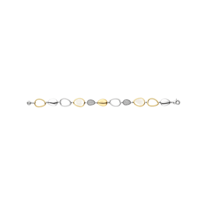 Lady's Bracelet Sterling Silver Two Tone