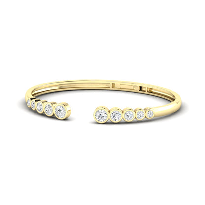 14K YELLOW LAB GROWN DIAMOND CUFF