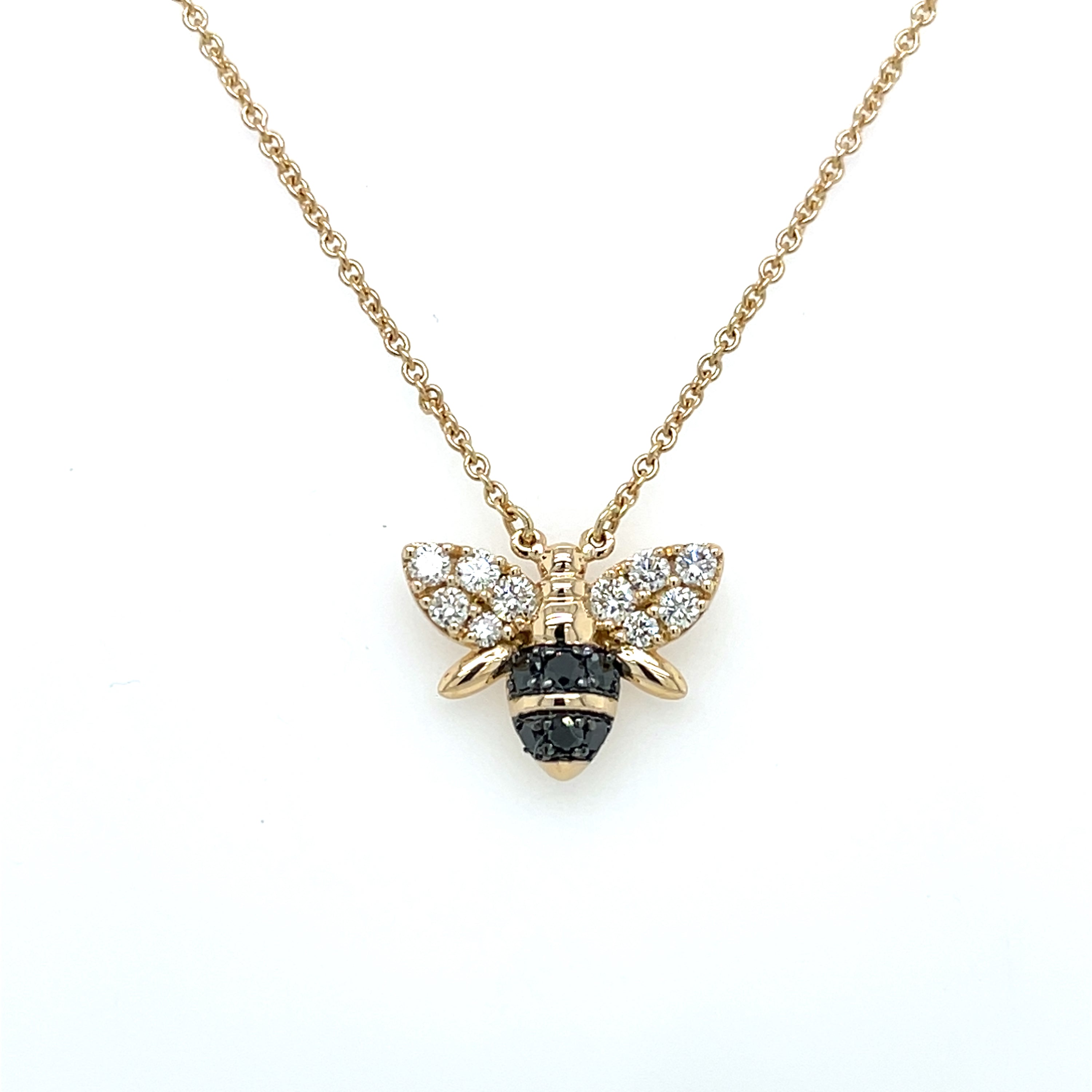 14 YELLOW GOLD BEE NECKLACE