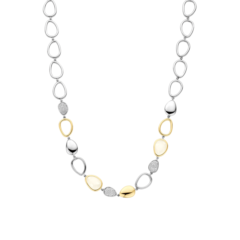 Lady's Necklace Sterling Silver Two Tone