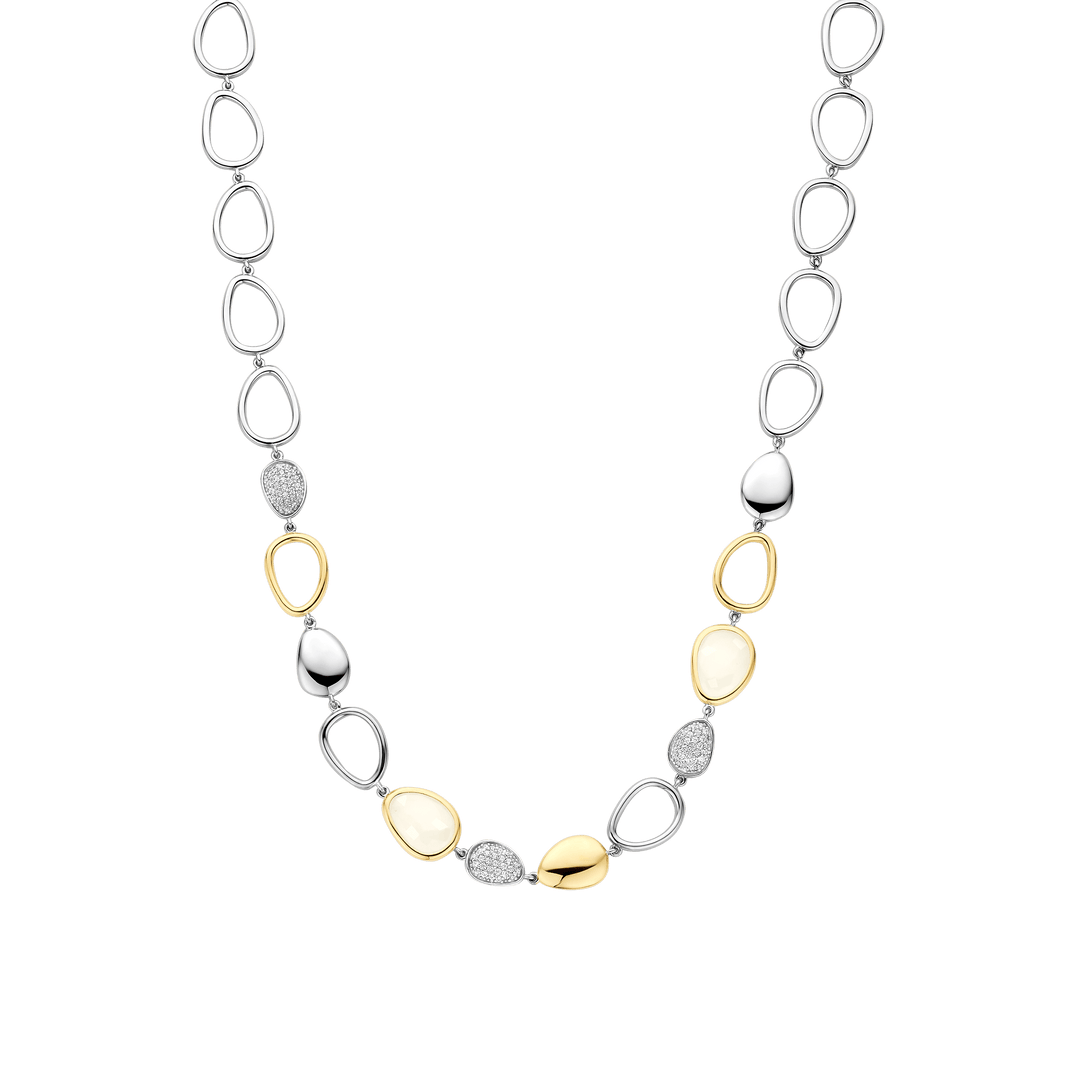 Lady's Necklace Sterling Silver Two Tone