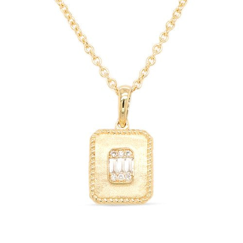 14K YELLOW GOLD DIAMOND PENDANT