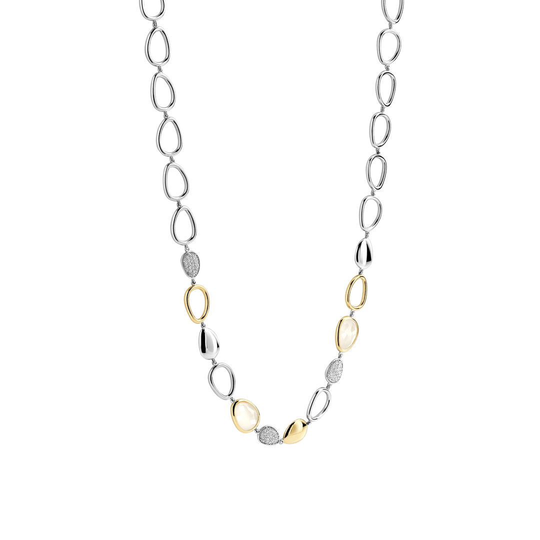 Lady's Necklace Sterling Silver Two Tone