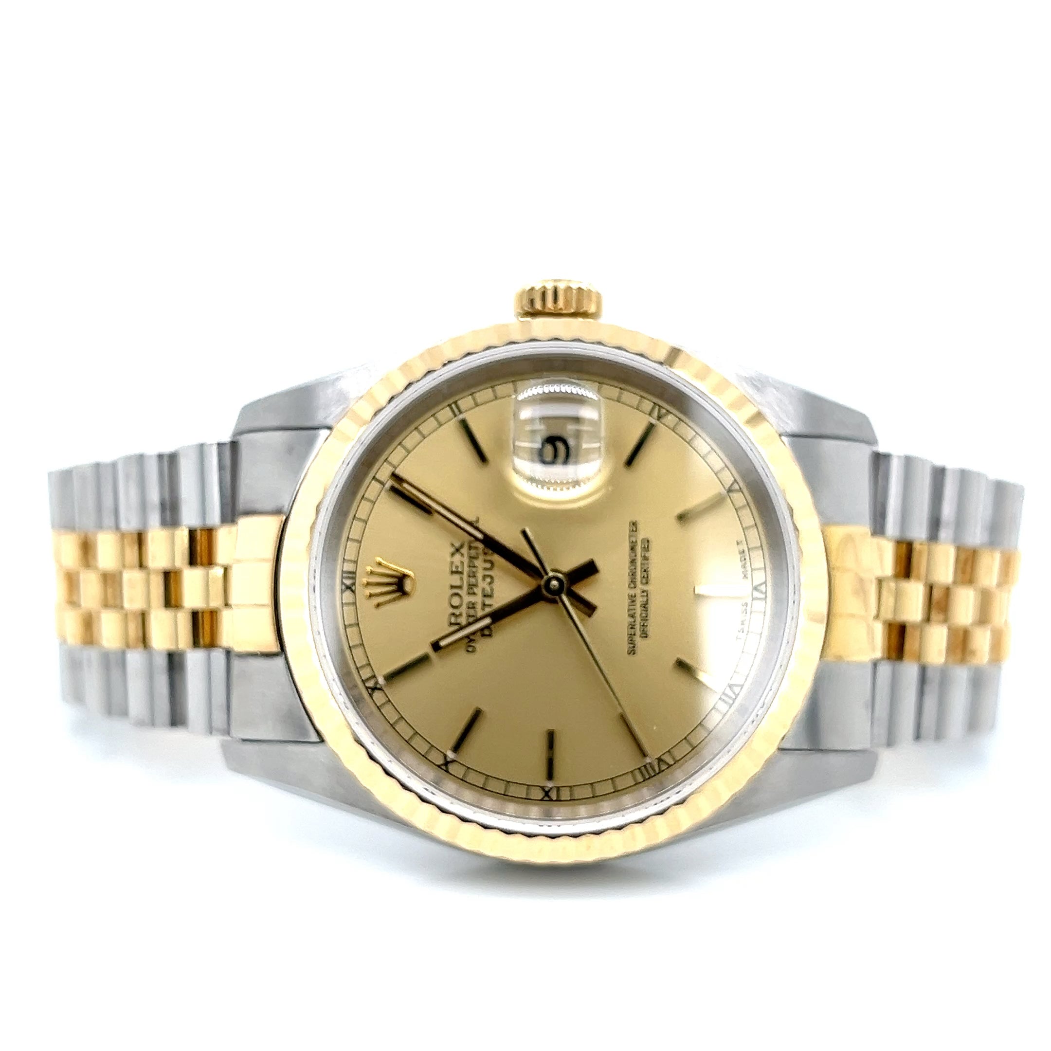 18KY/STNLS ROLEX  OYSTER PERPE