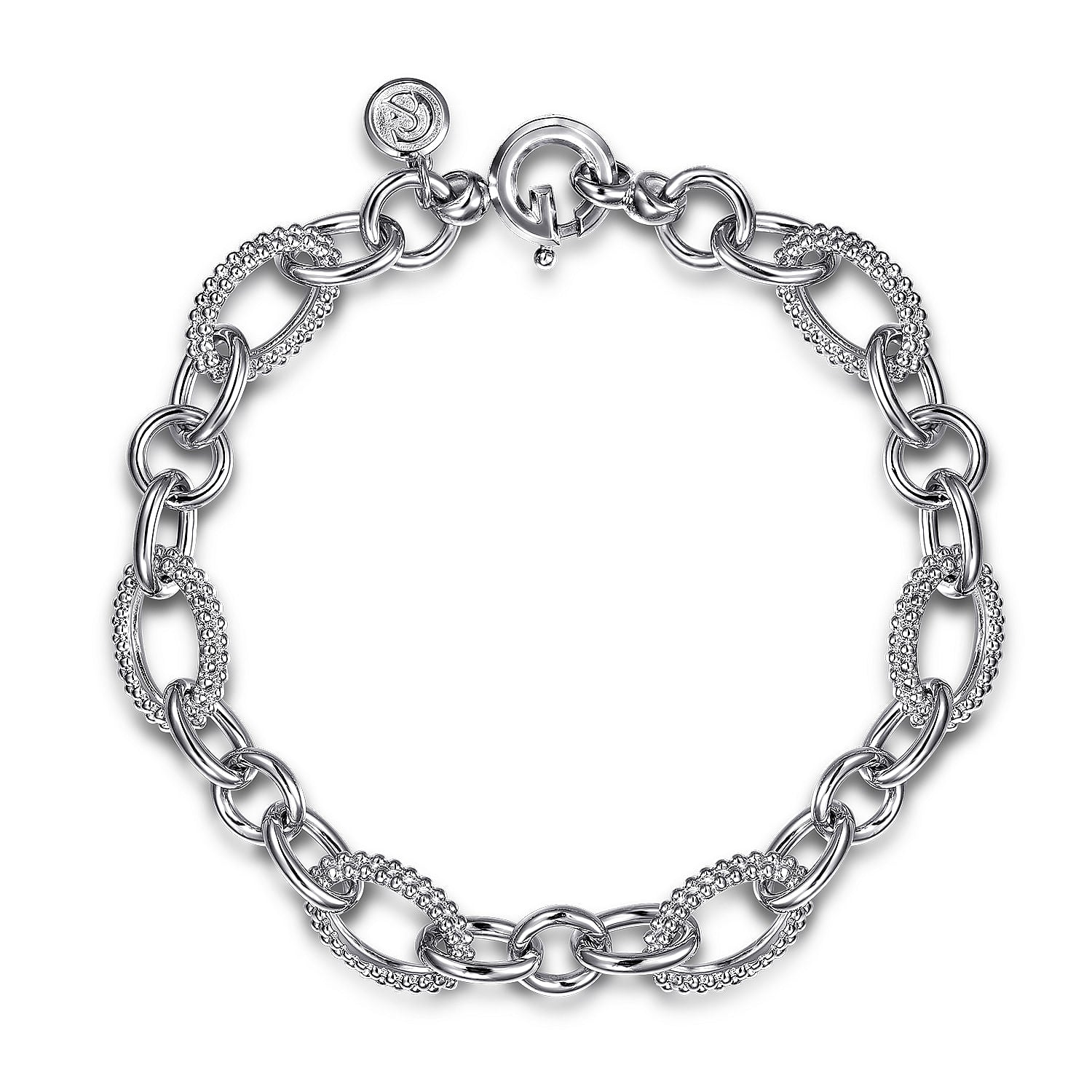 STERLING SILVER BUJUKAN LINK CHAIN BRACELET