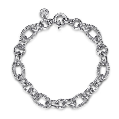 STERLING SILVER BUJUKAN LINK CHAIN BRACELET