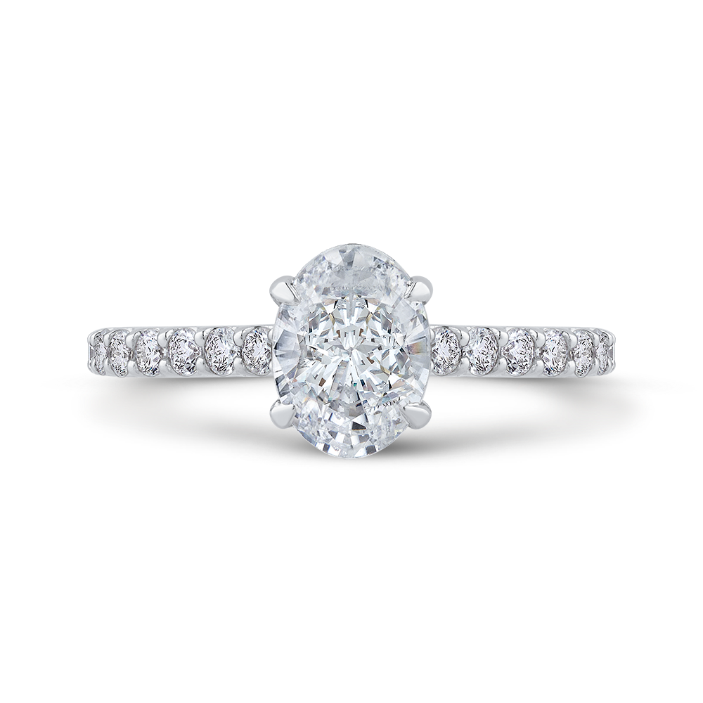 Lady's White 14 Karat Engagement Ring