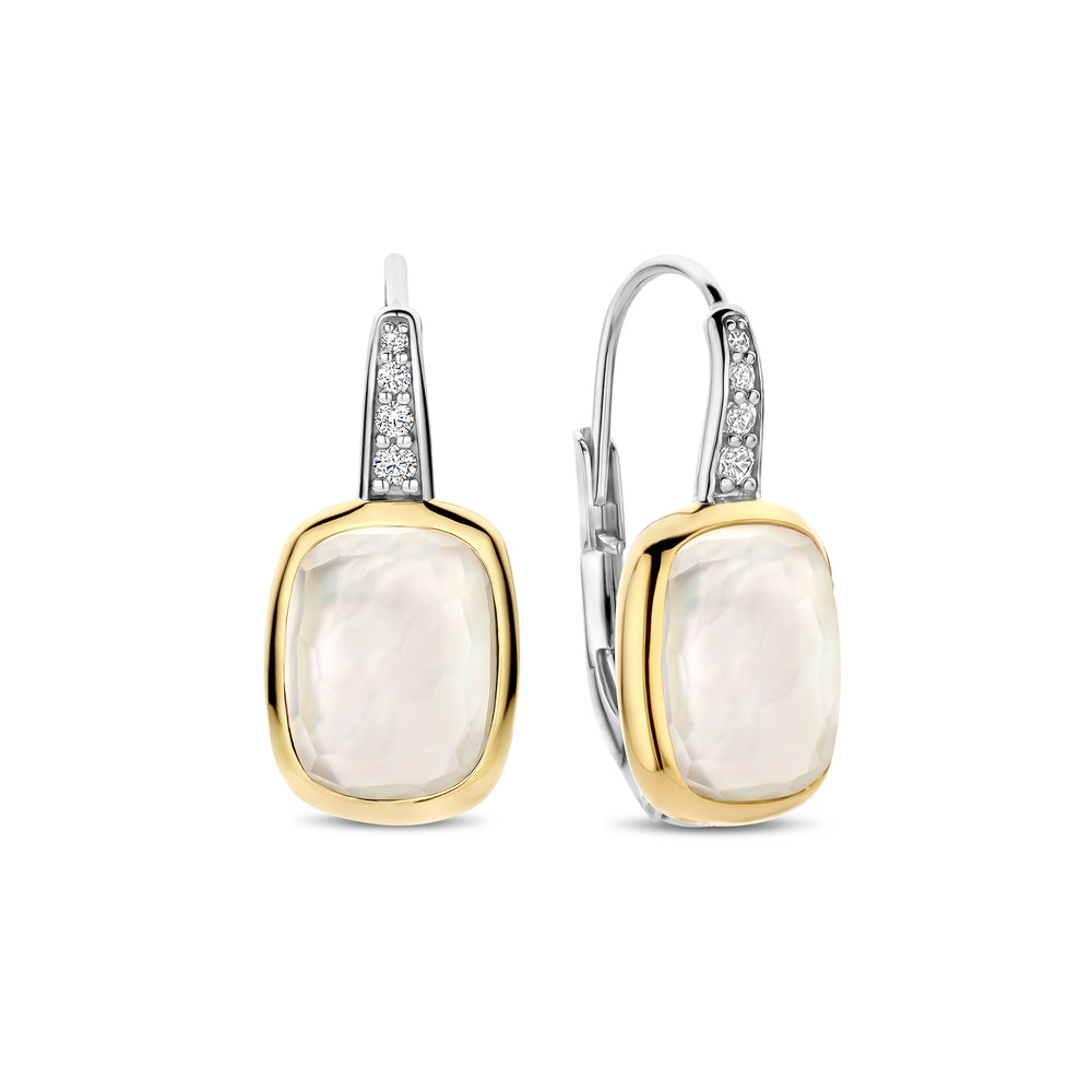 SS/GP CZ MOP EARRING
