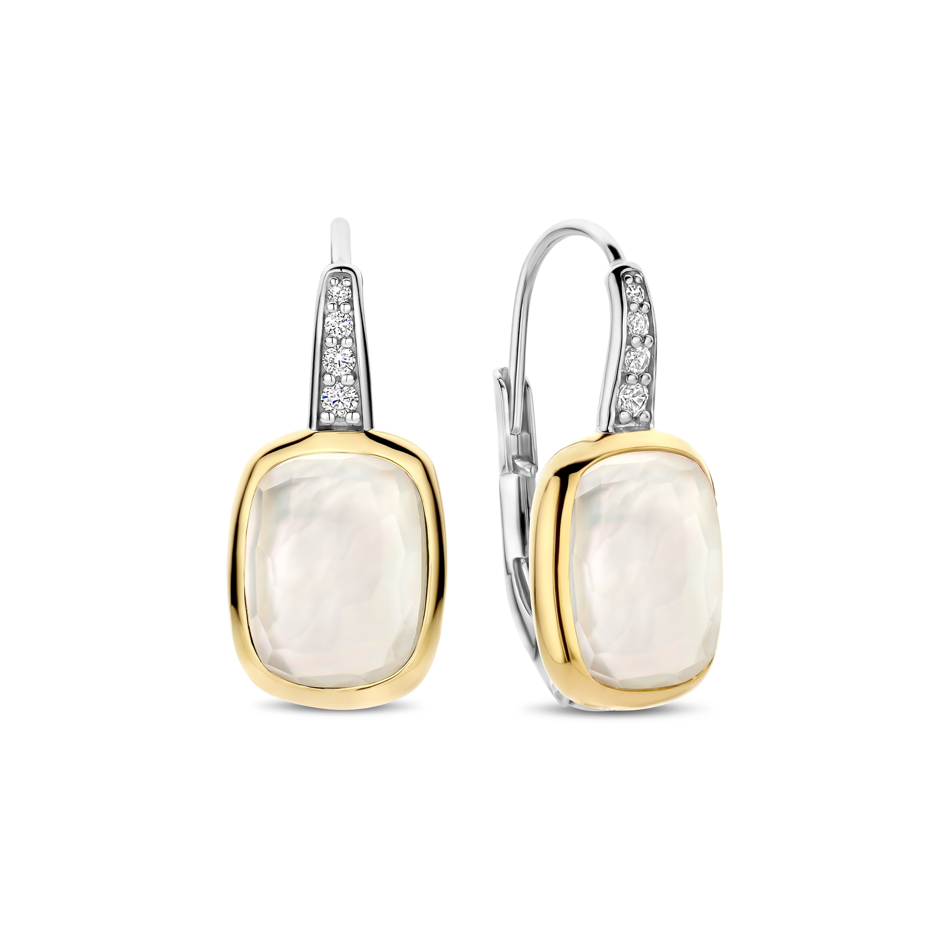 SS/GP CZ MOP EARRING