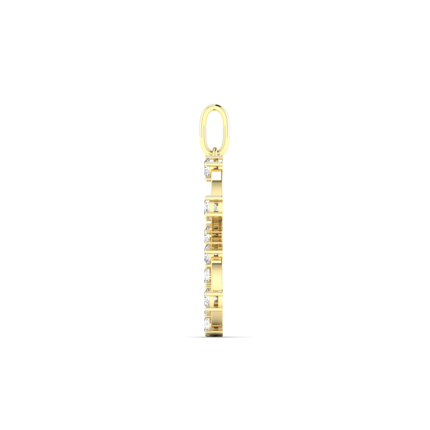 14K YELLOW LAB GROWN DIAMOND LETTER S