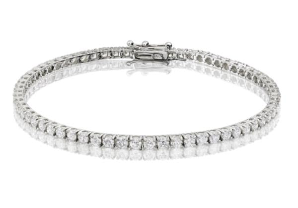14K WHITE GOLD DIAMOND TENNIS BRACELET