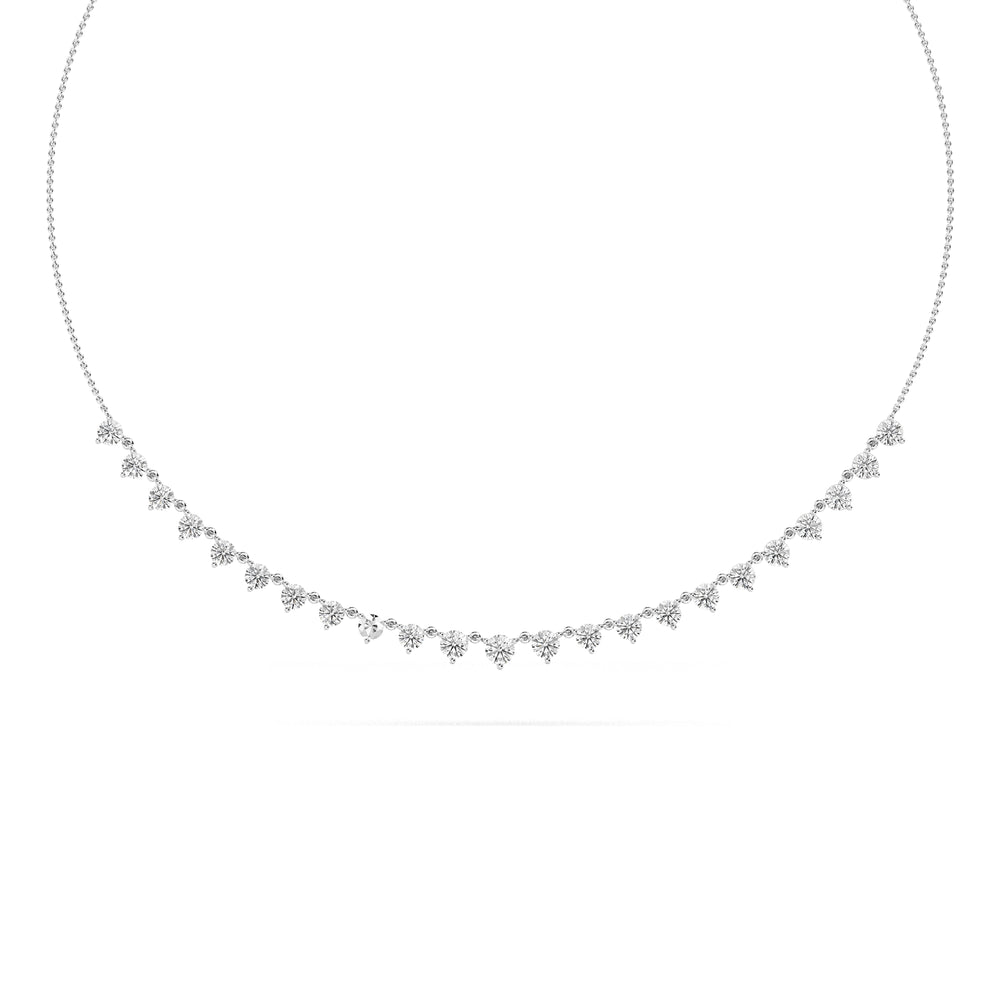 14 KARAT WHITE GOLD LAB GROWN DIAMOND NECKLACE