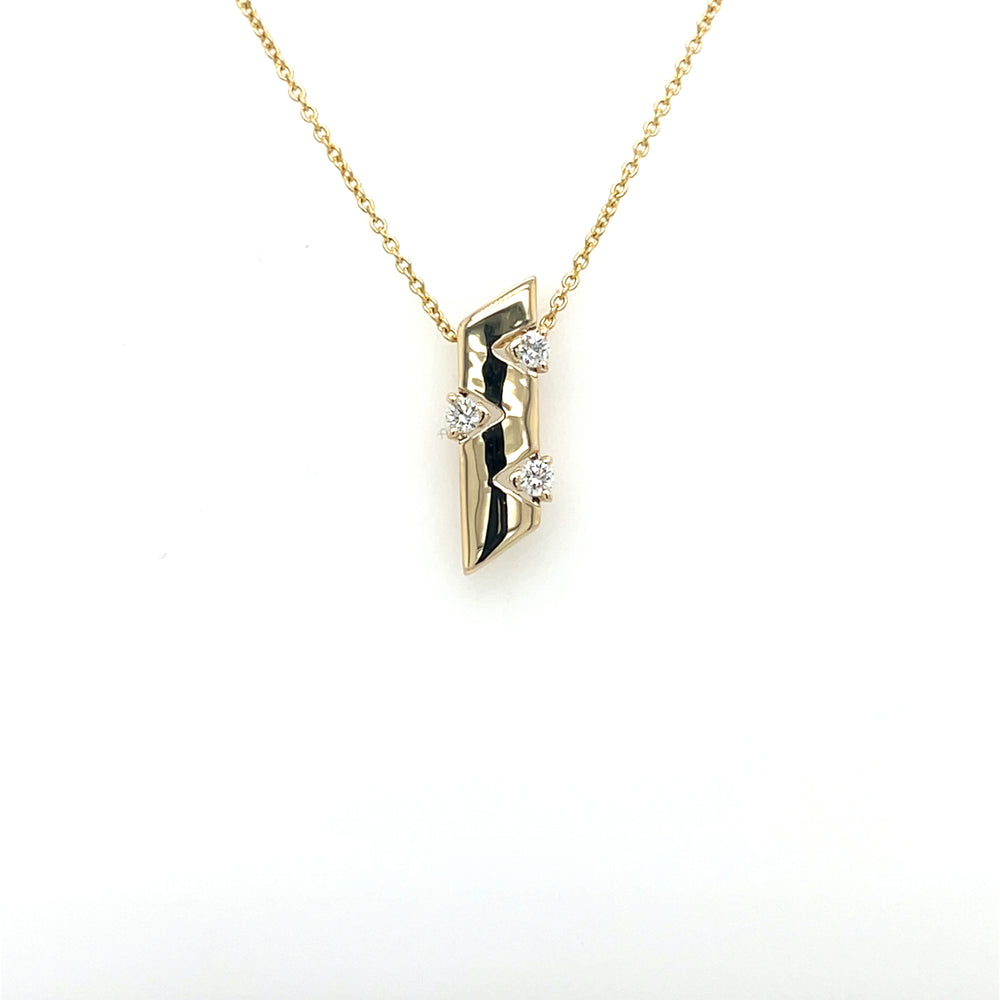 14K YELLOW GOLD DIAMOND NECKLACE