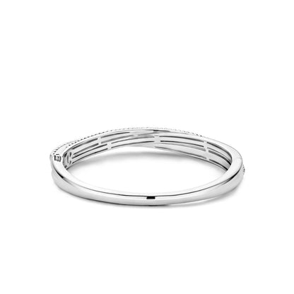 STERLING SILVER 2 ROW TWIST BANGLE