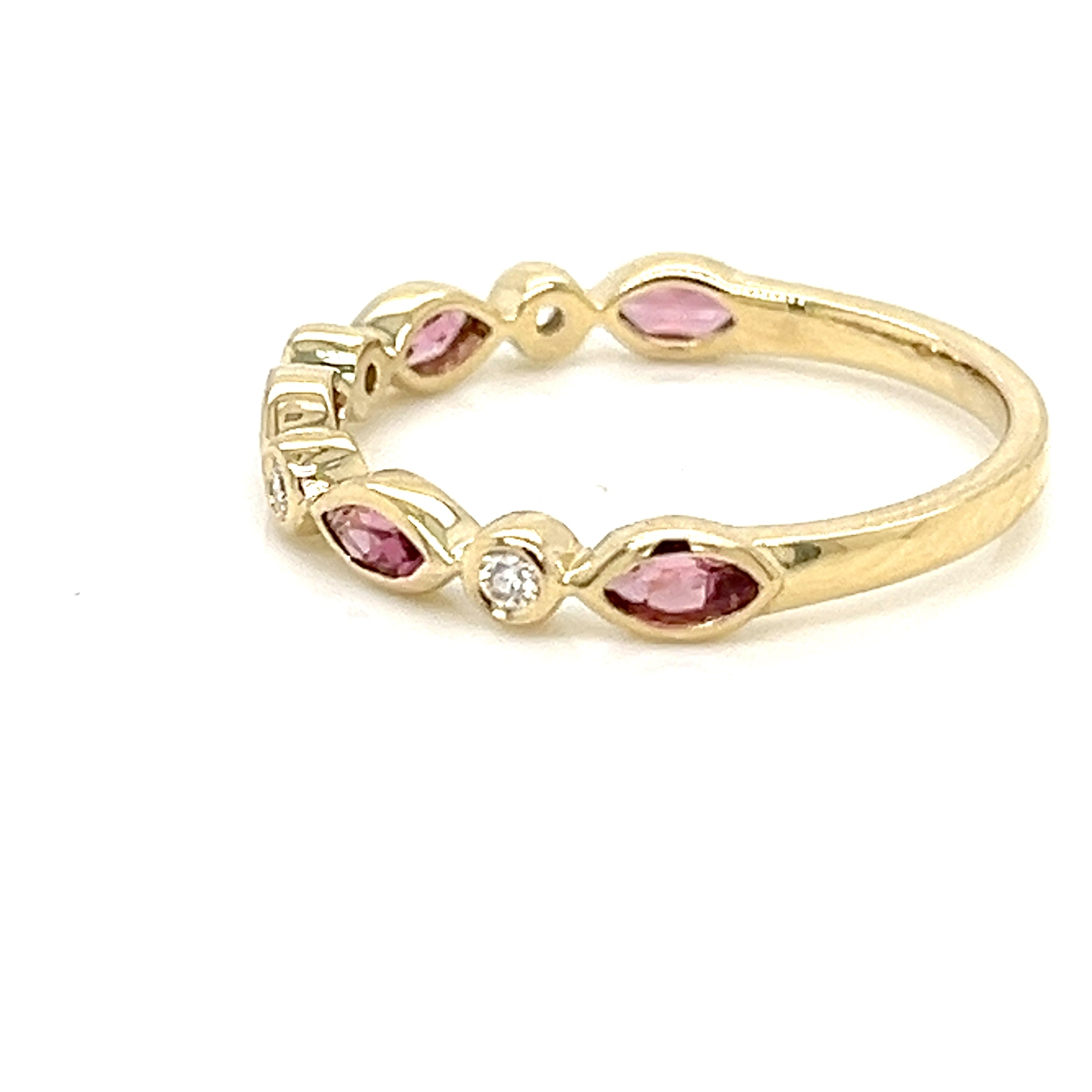 14KY DIA PINK TOURMALINE RING
