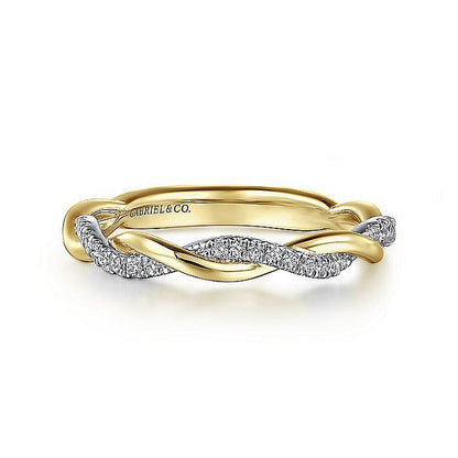 14K YELLOW GOLD DIAMOND WEDDING BAND