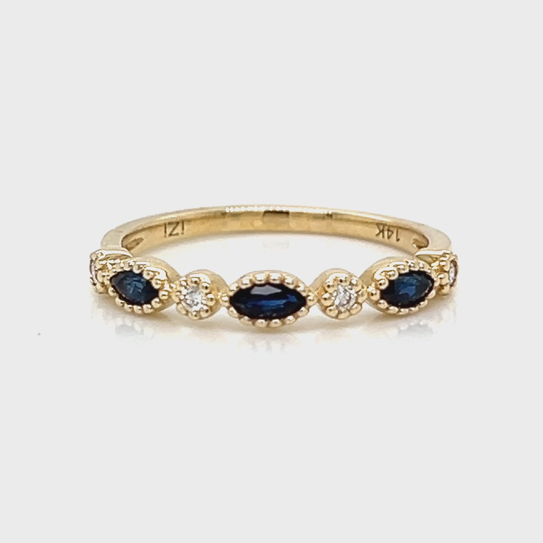 One Lady's IZI CREATIONS 14 Karat Yellow Women's Colored Stone Ring