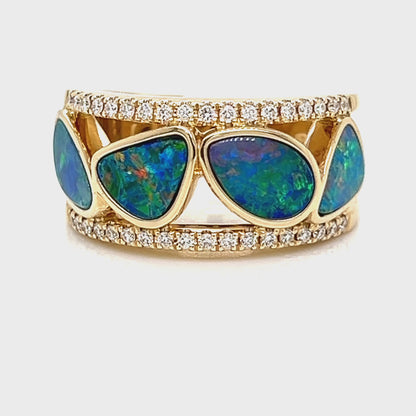 One Lady's IZI CREATIONS 14 Karat Yellow Women's Colored Stone Ring