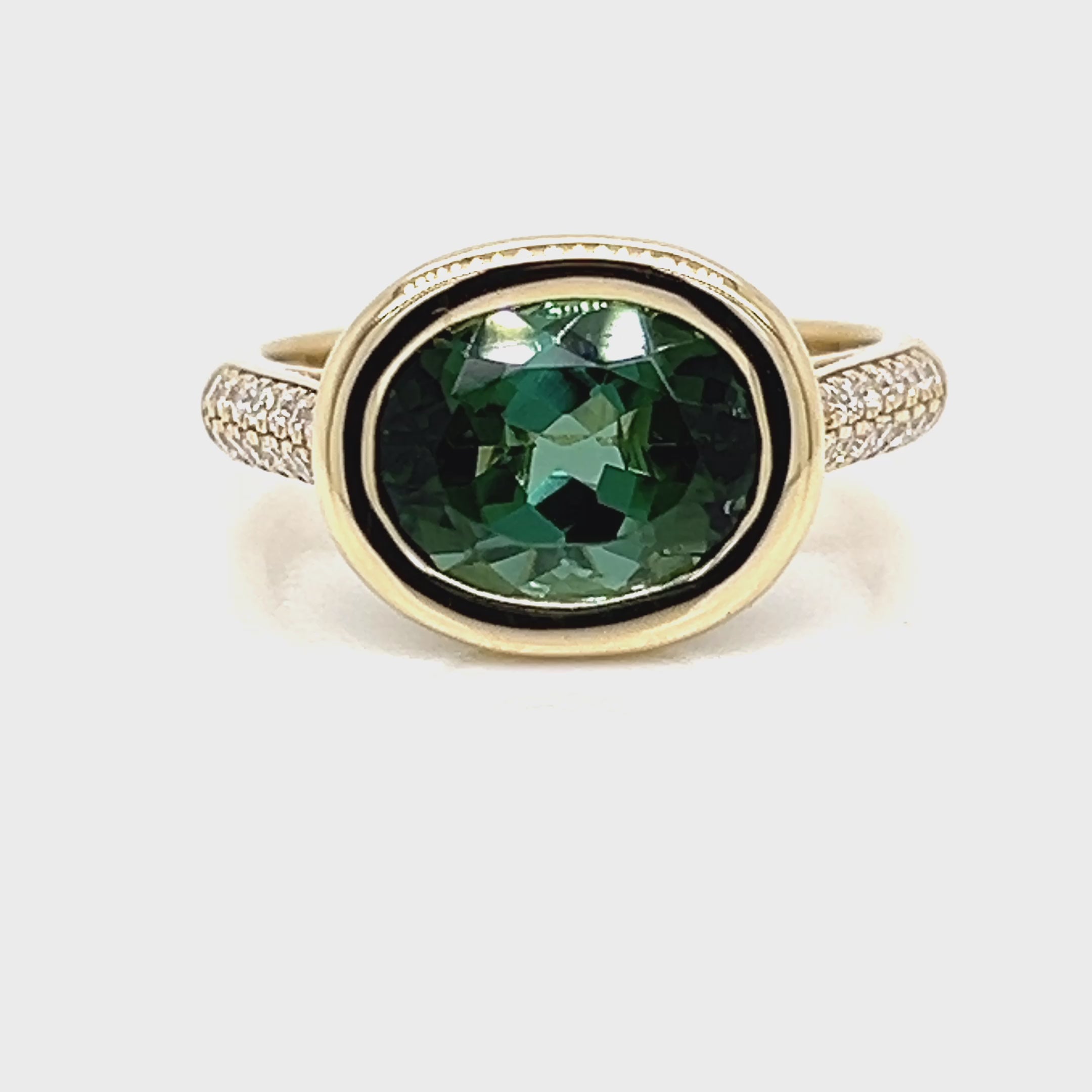 One Lady's IZI CREATIONS 14 Karat Yellow Women's Colored Stone Ring
