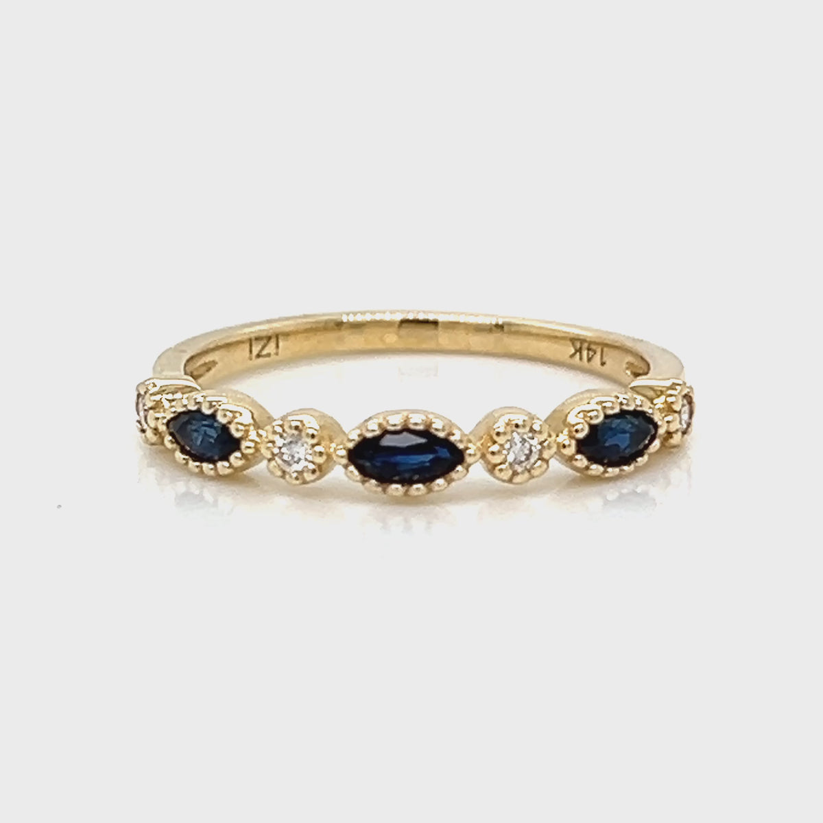 One Lady's IZI CREATIONS 14 Karat Yellow Women's Colored Stone Ring