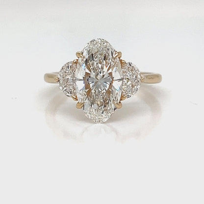 One Lady's 14 Karat Yellow Lab Grown Diamond Engagement