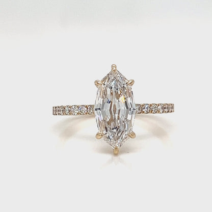 One Lady's CLASSIC GROWN 14 Karat Yellow Lab Grown Diamond Engagement